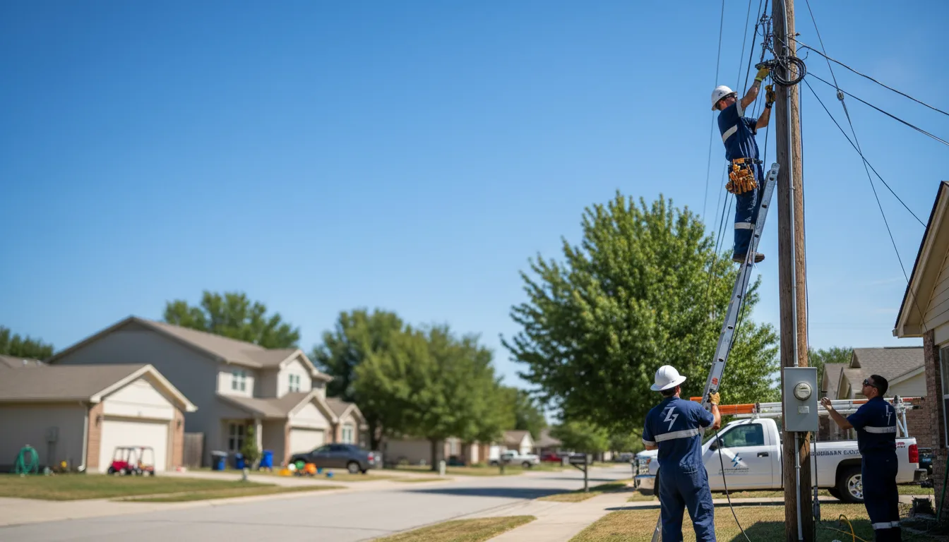 Residential electrician providing installation services in Mayfield, KS